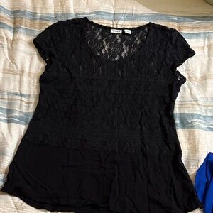 Cato Women's Black Lace Blouse